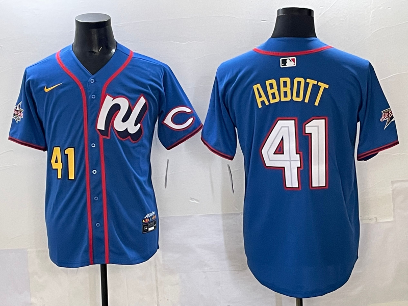 Men 2025 Cincinnati Reds #41 Abbott blue Nike MLB All Star jersey style 4->cincinnati reds->MLB Jersey
